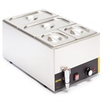 Bain Marie Buffalo+Ablaufhahn+4 GN Behälter